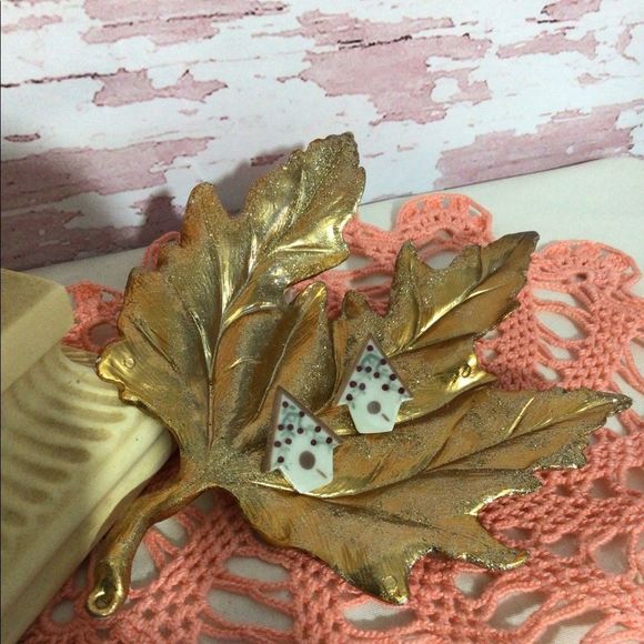 Vintage Porcelain Birdhouse Earrings Posts Studs Birdhouse Pierced Earrings - Picture 14 of 15